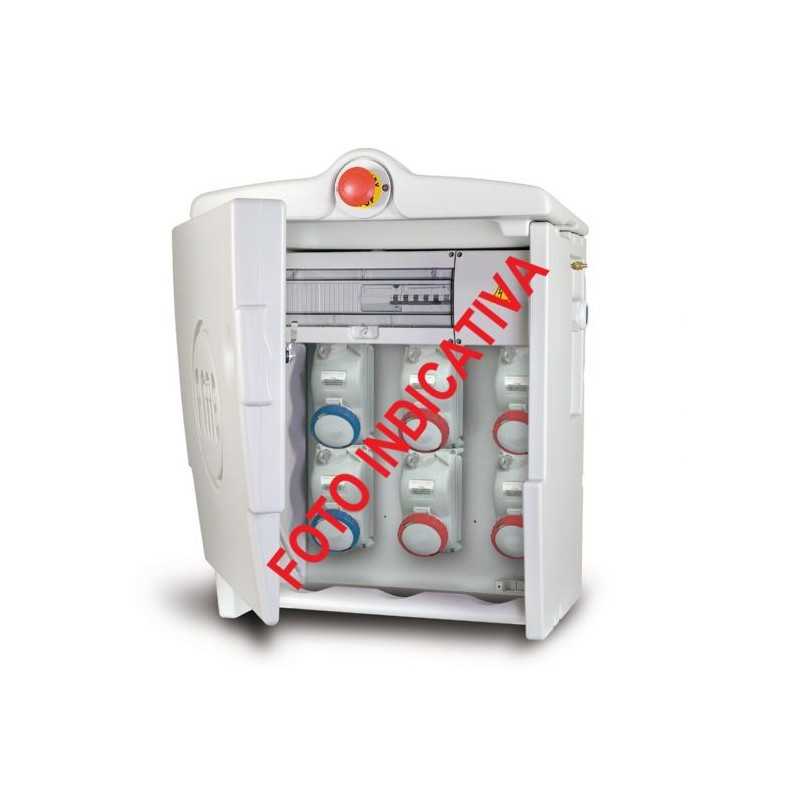 Quadro 6 prese 2 protezioni con morsettiera emergenza 18kW Fanton 74869