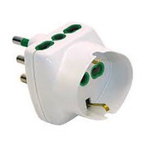 Adattatore triplo schuko spina 16A+T bianco Fanton 82640-E