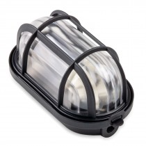 Plafoniera in tecnopolimero con gabbia 40W nera MST 01600N