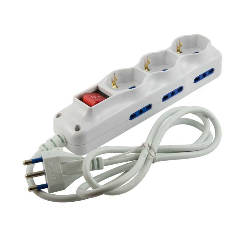 Multipresa bianca a 9 uscite da 1.2 metri MST 70960