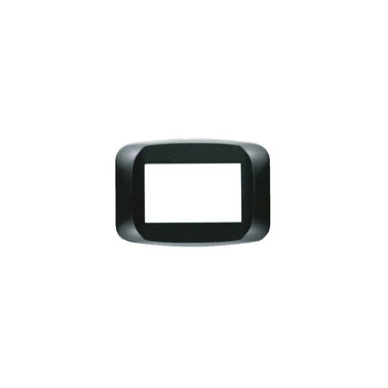 Placca a 3 moduli per interruttori grigio scuro Ave Banquise 45PB03GSM