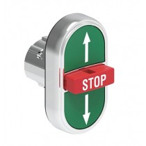 Pulsante triplo ad impulso 2 rasati e 1 sporgente Lovato LPSB7355