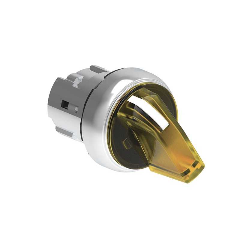 Selettore illuminabile giallo Platinum 2 posizioni Lovato LPSSL1205