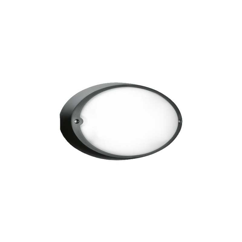 Plafoniera LED Airy ovale 300 IP54 grigio Lombardo LB82122