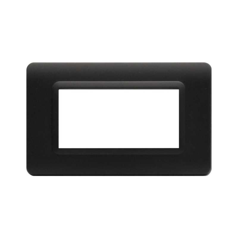 Placca AVE 44PY04GTK "Tecnopolimero Sistema 44"  4 moduli grigio tekla