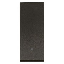 Interruttore 10A allineato illuminabile nero Vimar Linea 30000.G