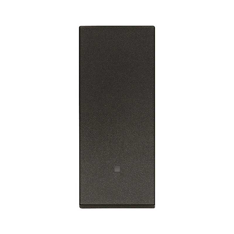 Pulsante 10A allineato illuminabile nero Vimar Linea 30008.G