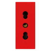 Presa bipasso 10/16A 250V rossa serie Vimar Linea 30203.R