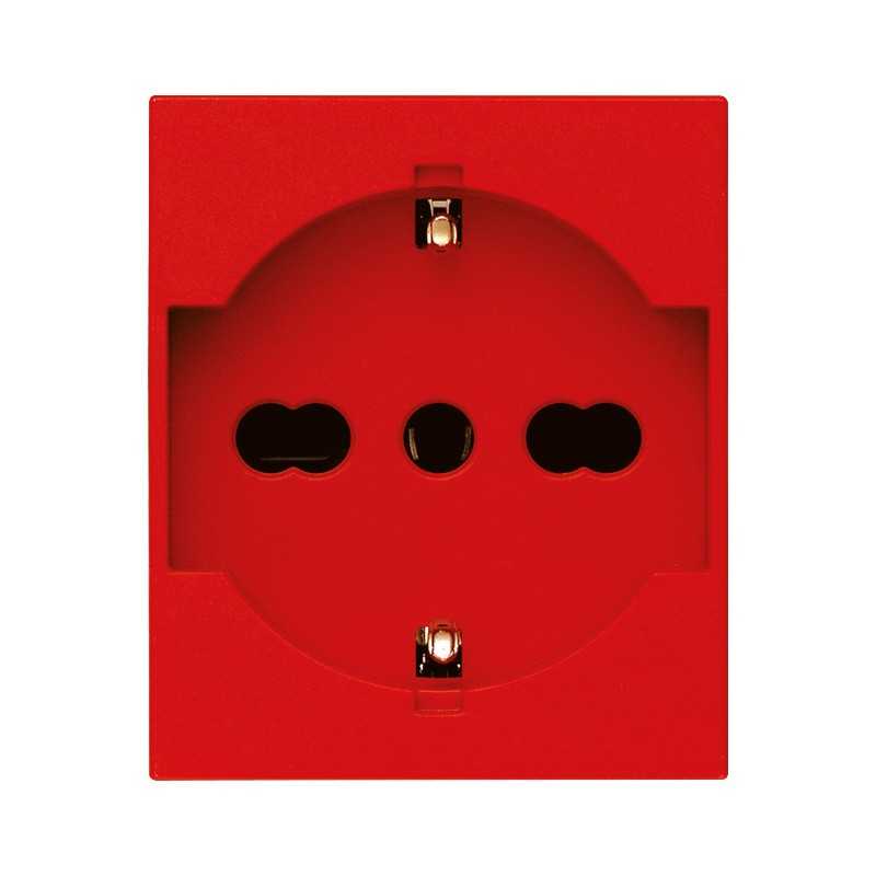 Presa Schuko bipasso rossa 16A 250V Vimar Linea 30210.R