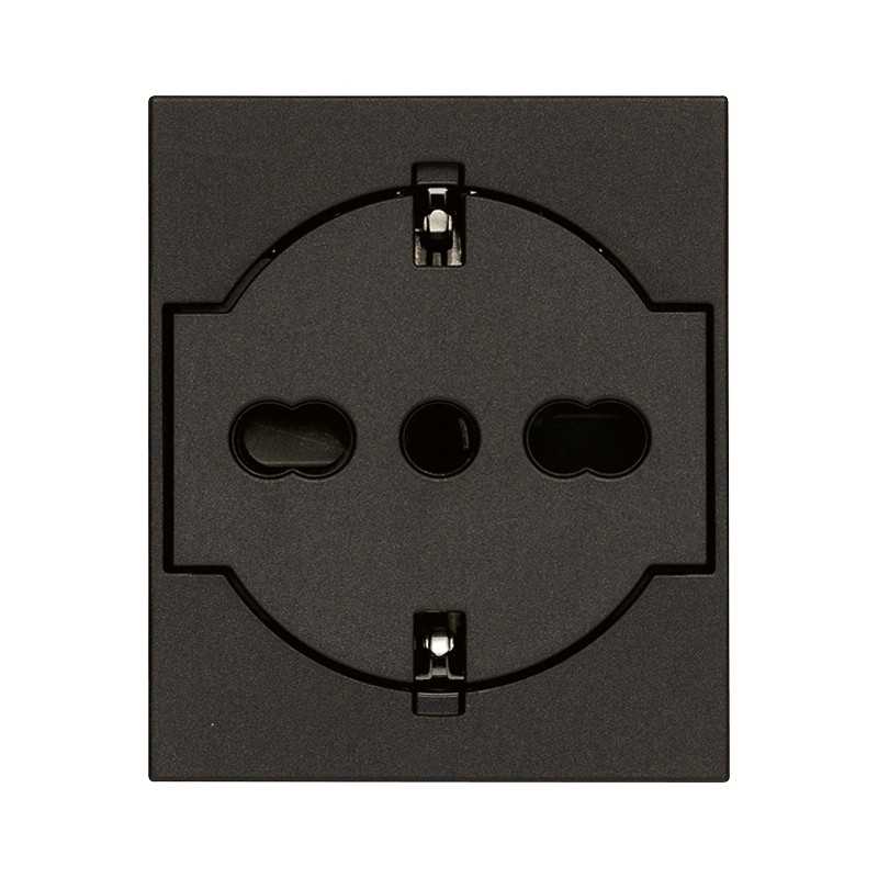 Presa Schuko bipasso a filo 16A 250V Vimar Linea Nera 30211.G