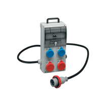 Quadro mobile precablato a 4 prese fisse interbloccate Palazzoli 670040