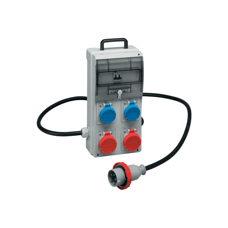 Quadro mobile precablato a 4 prese interbloccate Palazzoli 670042