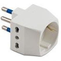 Adatt.Triplo-Schuko 16A+T Bianco           
