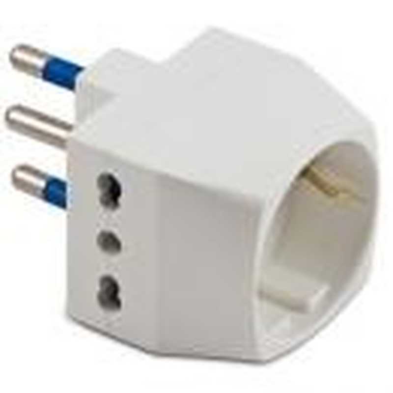 Adatt.Triplo-Schuko 16A+T Bianco           