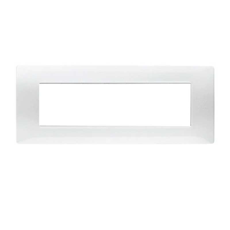 Placca 7 moduli in tecnopolimero Bianco Simon Urmet Flexa 11807.BG