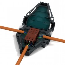 Giunto in gel a T 3x1/2.5mm per connessione tripolare EVO 01D Etelec EV201D Open