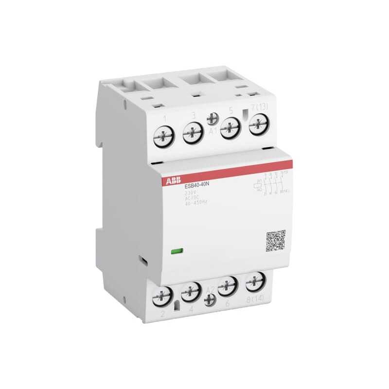 Contattore modulare 4 poli 40A NO 220VDC/400VAC ABB ESB4040N01