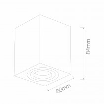 Dimensioni Applique ARO ZIO SUPERFICIE Bianco per lampadine GU10 Beneito Faure 4482