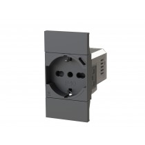 Laterale Presa P40 con USB C adatta a BTicino Living Now Nero 4BOX 4B.KG.P40.USB