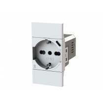 Laterale Presa P40 con USB C adatta a BTicino Living Now Bianco 4BOX 4B.KW.P40.USB