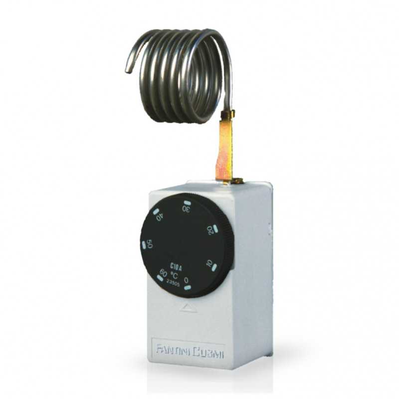 Termostato con capillare aspirale per ambiente industriale Fantini Cosmi C10A2