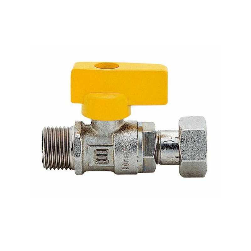 Rubinetto a sfera lineare per gas Metano-Gpl 1/2" M X 1/2" F Enolgas G0325N35