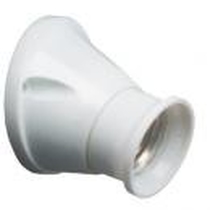 Port.E27 Base Inclinata Bianco Bachelit    