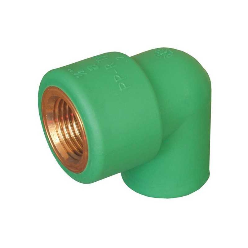 Raccordo a gomito con attacco filettato F 20mm per 1/2" Aquatherm 1070020092