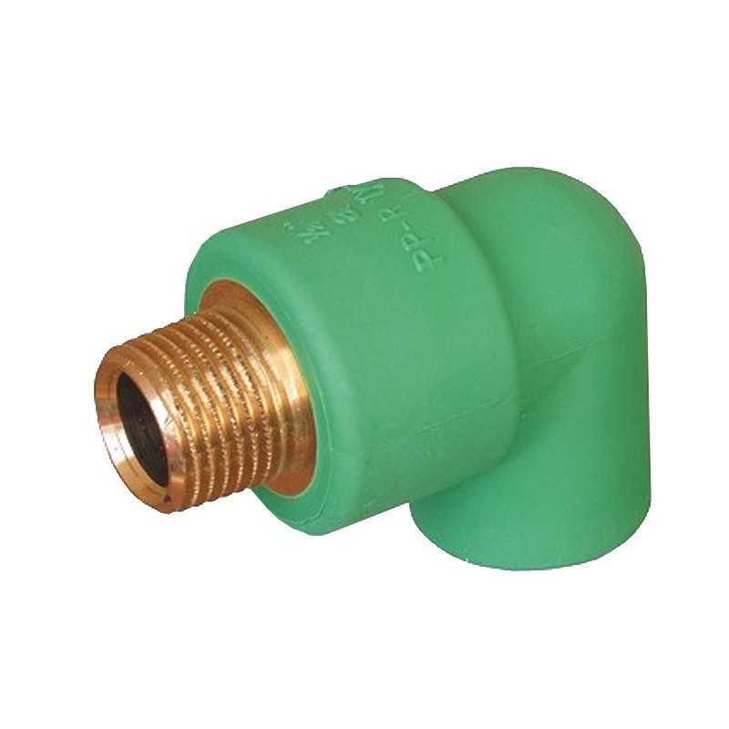Raccordo a gomito con attacco filettato M 20mm per 1/2" Aquatherm 1070020099