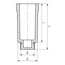 Riferimento dimensioni Tappo per prova impianto diametro 28mm 1/2" Aquatherm 9800050708