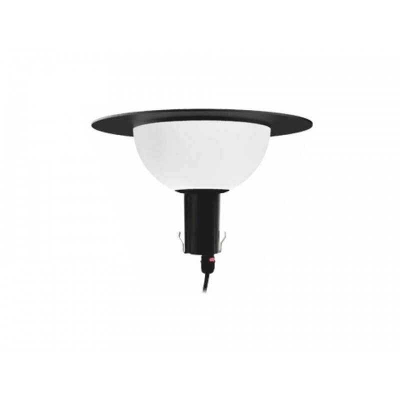 Diffusore circolare SATURNO FBT nero E27 10W per pali diametro 60mm MARECO 1033101N