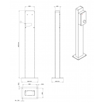 Piedistallo per Stazione di ricarica Auto Elettriche ABB 6AGC085345