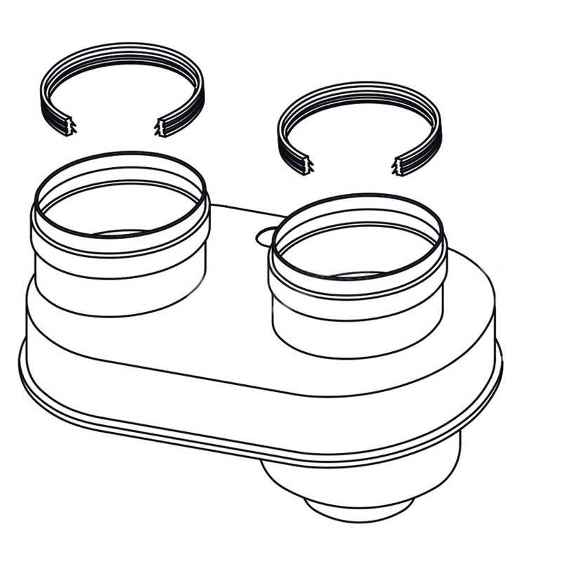 Sdoppiatore aria fumi per scaldabagni diametro 80/80 Rinnai FOT-HX080-008