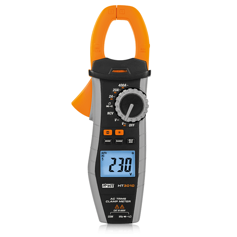 Pinza amperometrica TRMS Corrente AC 400A con Certificato Calibrazione HT3010 HT HP03010C