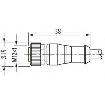 Connettore M12 4 poli femmina 4x0.34mmq Murr Elektronik