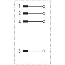 Schema elettrico Connettore M12 4 poli Maschio 4x0.75mmq Murr Elektronik 7000127010000000