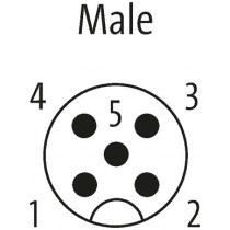 Struttura interna Connettore M12 5 poli Maschio 5x0.75mmq curva a 90 gradi Murr Elektronik 7000128810000000