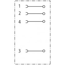 Schema elettrico Connettore M12 4 poli Femmina 4x0.75mmq Murr Elektronik 7000129010000000