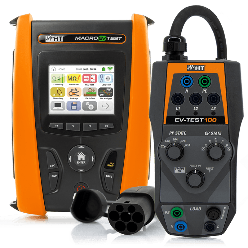 Strumento per verifica sicurezza elettrica Colonnine Ricarica Veicoli MACROEVTEST HT HV5036EV