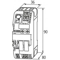 Riferimento dimensioni Circuito elettronico MICO 2.10 Aux 2 canali Murr Elektronik 9000410420401000