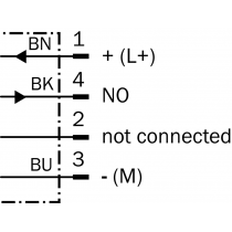 Schema elettrico Sensore di prossimità induttivo connettore maschio M12 Sick 1040740