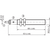 Disegno Sensore di prossimità induttivo con cavo di 2 metri M12 Sick 1040742