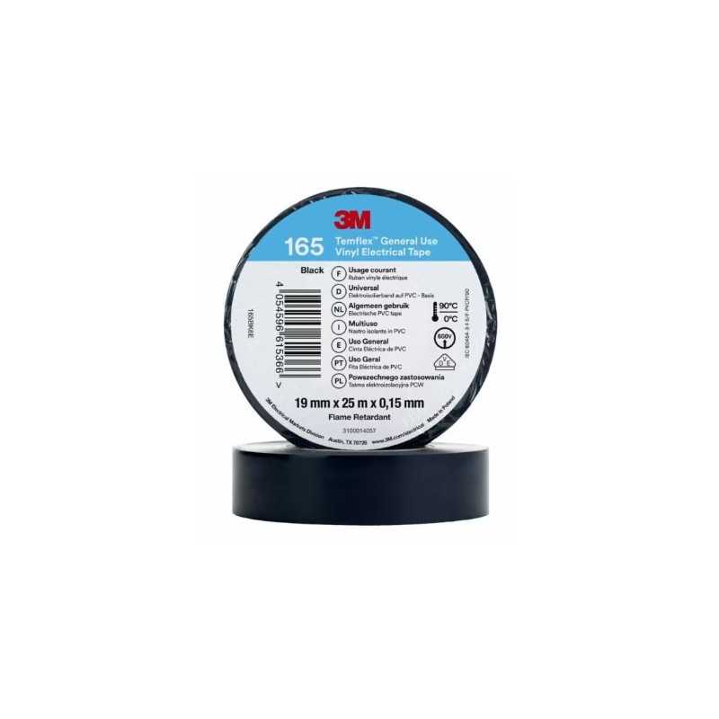 Nastro Isolante in vinile Nero 19mm x 25m TEMFLEX 165 3M 7100184810