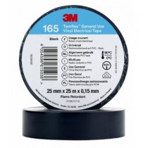 Nastro Isolante adesivo in vinile Nero 25mm x 25m TEMFLEX 165 3M 7100184820