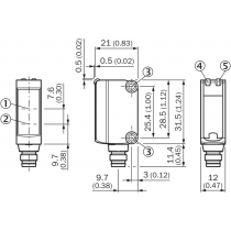 Dimensioni Sensore fotoelettrico a riflessione fino a 5 metri GL6-P4111 Sick 1050706