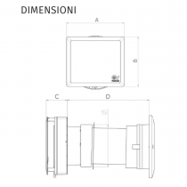 Riferimento Dimensioni Aspiratore d'aria con recupero di calore HRW 40 MONO EVO HCS Vortice 0000012437