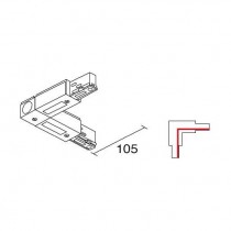 Congiunzione angolare a 90 gradi Nera per Binari SITRACK 380V 16A SIDE 990272