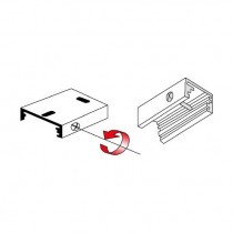 Staffa Nera per montaggio a soffitto o a sospensione Binari SITRACK SIDE 990752