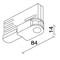 Adattatore elettrico Bianco 250V 6A 5Kg per Binari SITRACK SIDE 990921