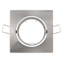 Faretto ad incasso orientabile quadrato Inox LED 50W 230V IP20 per lampade GU10 LAMPO DIKORSQ230/IN/SL